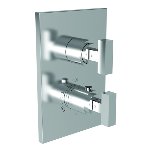 Newport Brass 1/2" Square Thermostatic Trim Plate With Handle in Matte White 3-2023TS-52 - main